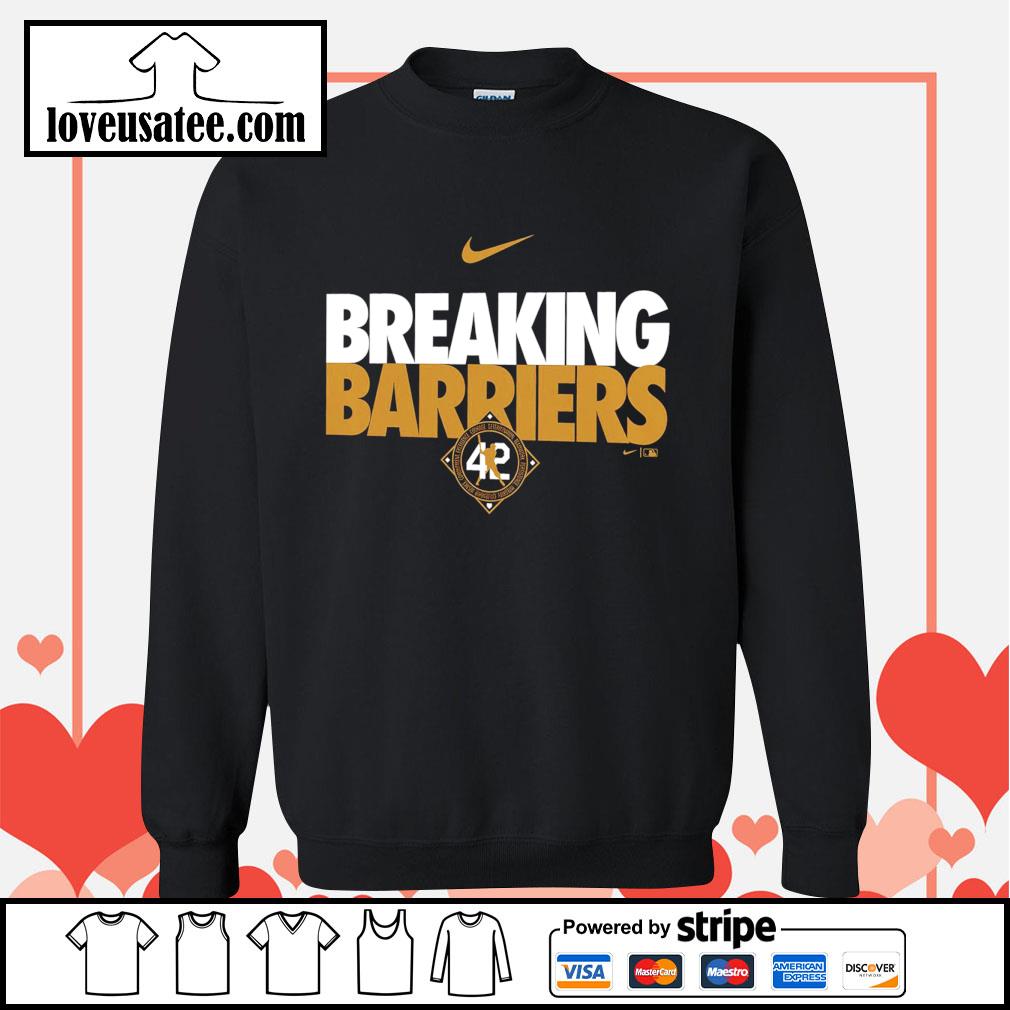 Jackie Robinson Nike Breakin' Barriers Legend shirt, hoodie, sweater, long  sleeve and tank top