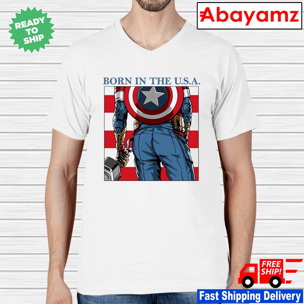 Funny captain Americas ass born in the USA shirt, hoodie, sweater, long  sleeve and tank top