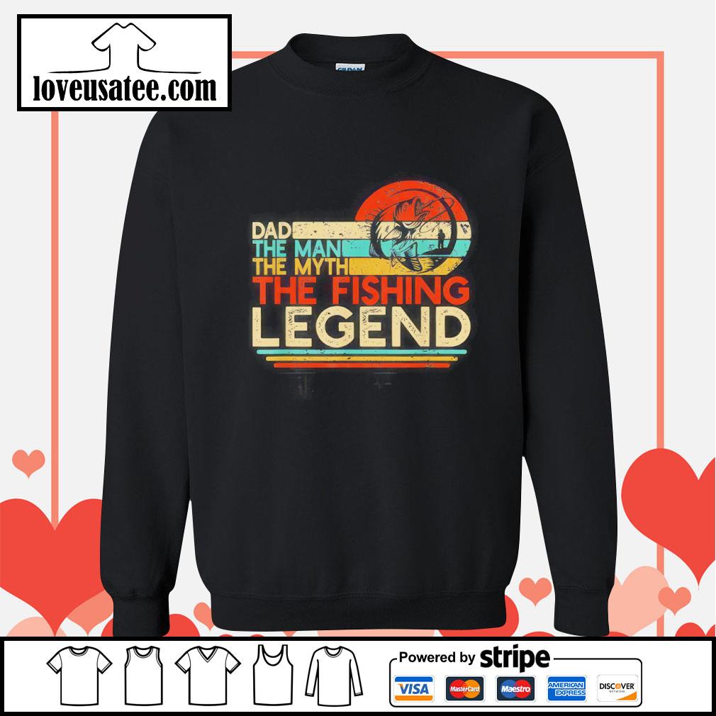 Funny mens Vintage Bass Fishing Dad Man The Myth The Legend Fisherman shirt,  hoodie, sweater, long sleeve and tank top